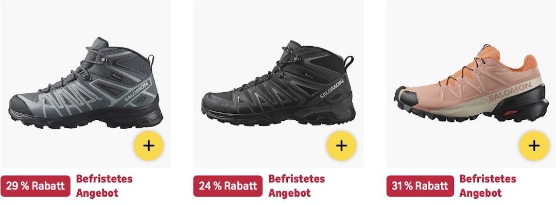 🔝🥾 Amazon: Salomon Sale z.B. XA PRO 3D Wanderschuhe für 107€ (statt 137€)