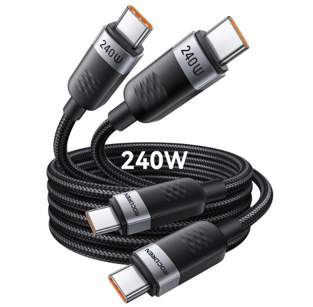 ⏲ 2x Rocoren USB C Kabel 240W (2m) für 6,44€ (statt 9€)