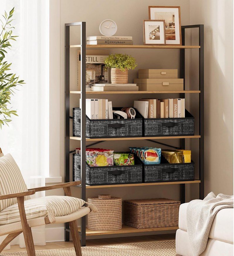 🧦📚 6x SONGMICS Aufbewahrungsbox aus Stoff mit Griff für 16,14€ (statt 24€)