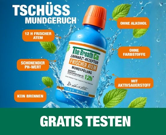 Mundspülung Icy Mint von The Breath Co gratis ausprobieren