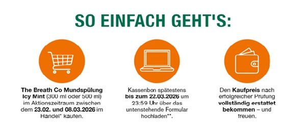 Mundspülung Icy Mint von The Breath Co gratis ausprobieren