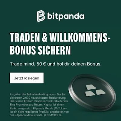🪙 Edelmetalle bei Bitpanda für 50€ kaufen ➡️ und 15€ in Silber geschenkt erhalten
