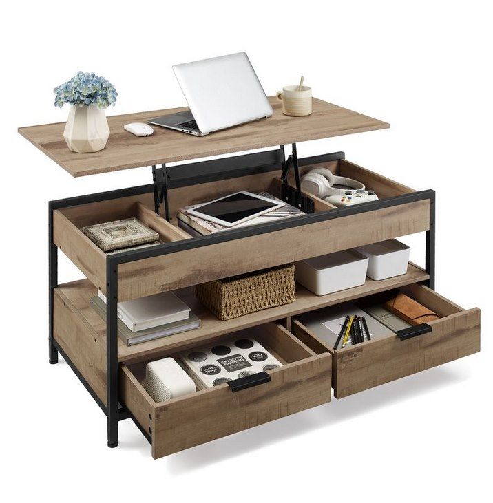 VASAGLE Couchtisch mit Schubladen für 61,99€ (statt 76€)