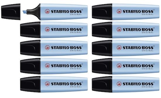 ✍️ 10er Pack STABILO BOSS Textmarker in Blau für 3,47€ (statt 14€)