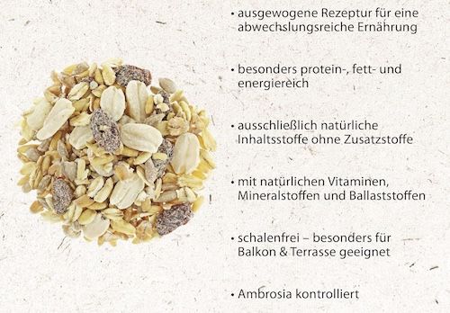 🐧 3,6 kg Dehner Natura Premium Wildvogelfutter für 9,49€ (statt 16€)
