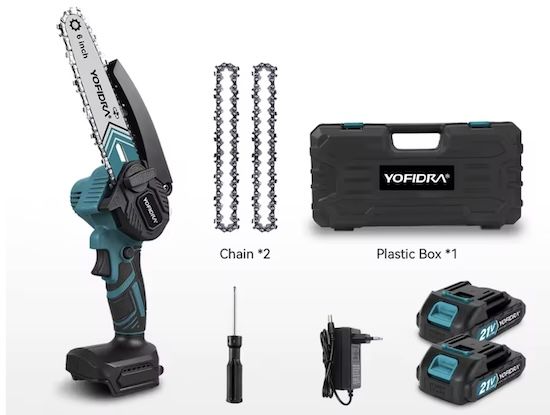 🪚 YOFIDRA Mini Akku-Kettensäge inkl. 2 Akkus ab 25,59€ (statt 49€) 🪚 YOFIDRA Mini Akku Kettensäge inkl. 2 Akkus ab 25,59€ (statt 49€)