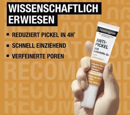 🧴 Neutrogena Anti Pickel SOS Soforthilfe Gel ab 3,55€ (statt 5€)   Prime