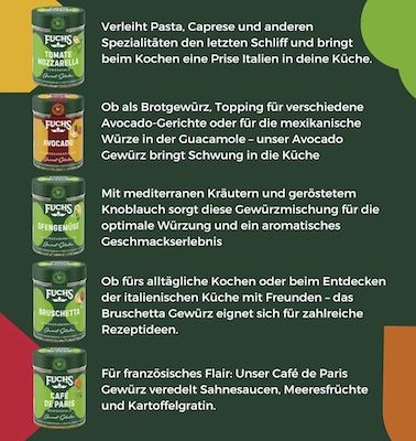 🧂 5er Set Fuchs Gewürze Gourmet Selection Veggie Geschenkbox für 10,22€ (statt 15€)