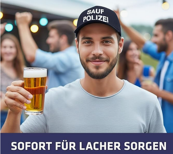 🫵👮🏻‍♂️ Hände Hoch! Hier spricht die: Sauf Polizei   coole Herren Cap für nur 9,99€ 🚓🍺