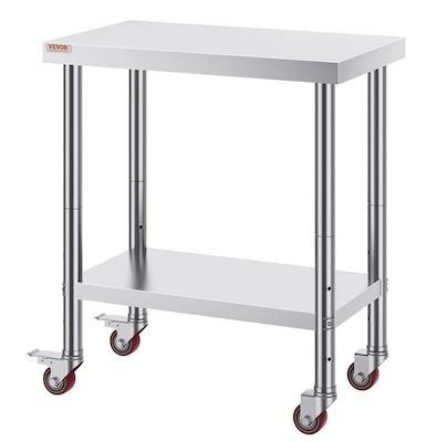 VEVOR Edelstahl Catering-Arbeitstisch auf Rollen für 59,99€ (statt 67€)