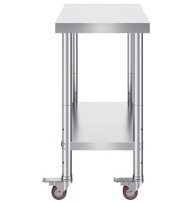 VEVOR Edelstahl Catering Arbeitstisch auf Rollen für 59,99€ (statt 67€)