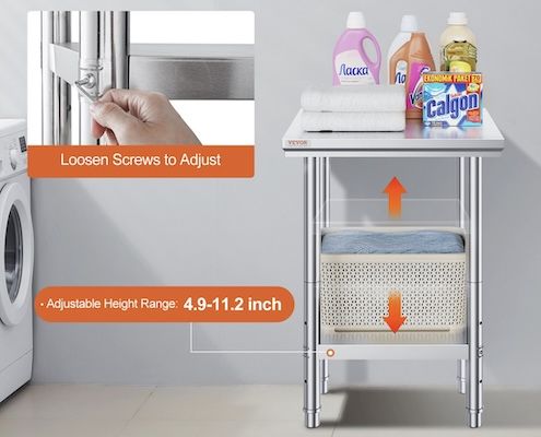 VEVOR Edelstahl Arbeitstisch 60 x 60 cm für 50,99€ (statt 60€)