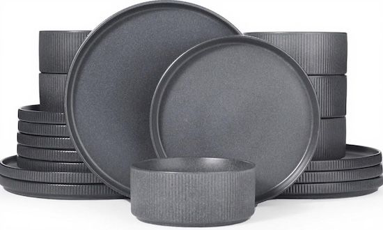 🍽️ Richmount Starlight Geschirr Set aus Steingut, 18 teilig ab 55,49€ (statt 85€)