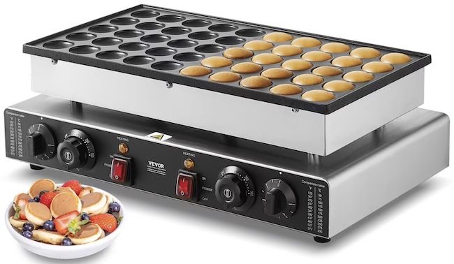 🥞 VEVOR Mini Pfannkuchenmaker mit 2 Zonen für 99,99€ (statt 129€)