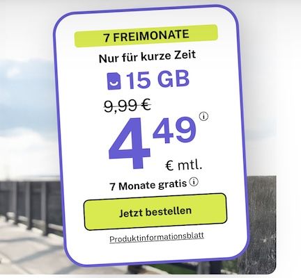 📶 bigSIM 1&1 Allnet-Flat mit 15GB 5G für nur 4,49€ mtl. + 7 Monate geschenkt
