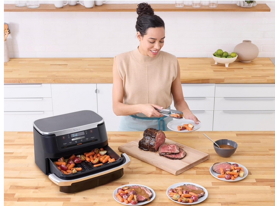🥩♨️ Ninja AF550EU FlexDrawer Heißluftfritteuse für 139,99€ (statt 172€)