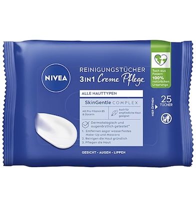 🤧 6x 25er Pack Nivea 3in1 Creme Pflege Reinigungstücher ab 7,17€ (statt 15€)