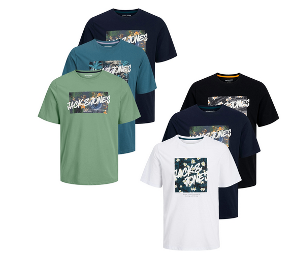 👕 3x Jack & Jones HAWAII Shape Herren T-Shirts für 29,99€ (statt 44€)