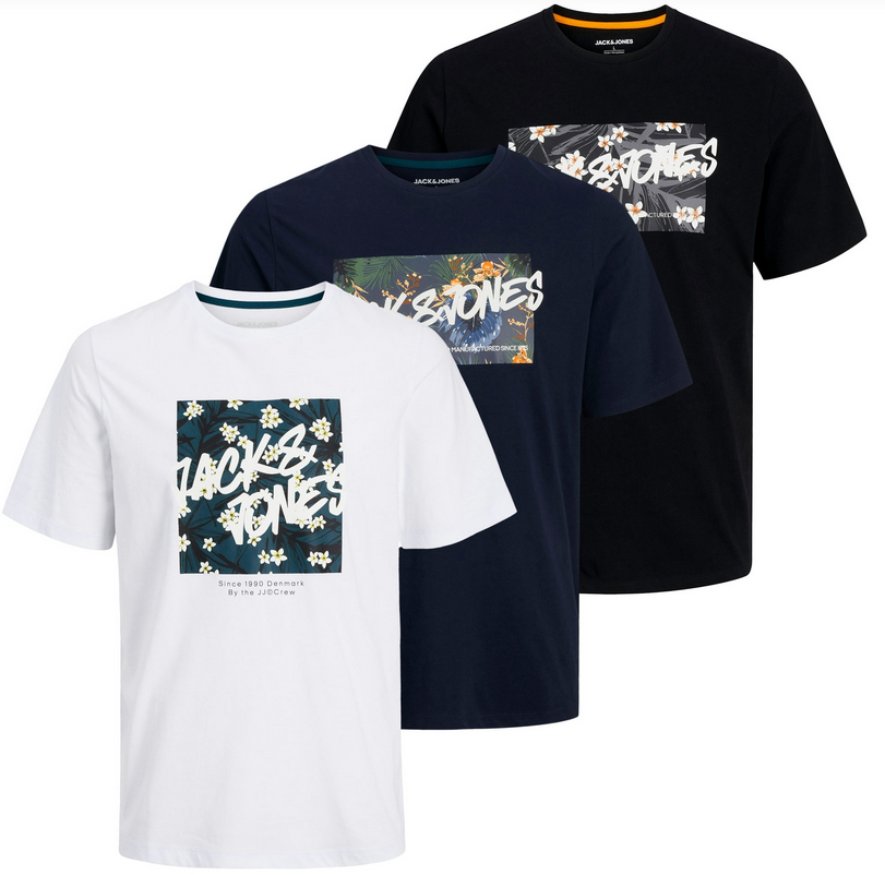 👕 3x Jack & Jones HAWAII Shape Herren T Shirts für 29,99€ (statt 44€)