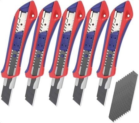 🔪 5x WORKPRO Cuttermesser Set 18mm inkl. 20 Ersatzklingen aus SK5 ab 7,99€ (statt 13€)