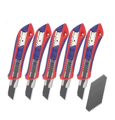 🔪 5x WORKPRO Cuttermesser Set 18mm inkl. 20 Ersatzklingen aus SK5 ab 7,99€ (statt 13€)