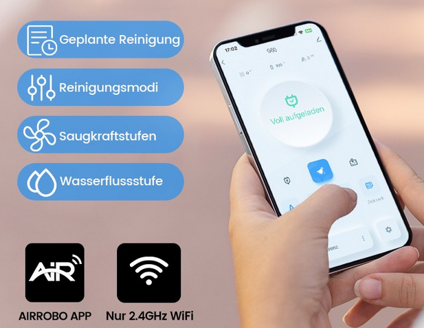 AIRROBO G60 Saug  u. Wischroboter 3000Pa refurb. für 59,99€ (statt neu 120€)