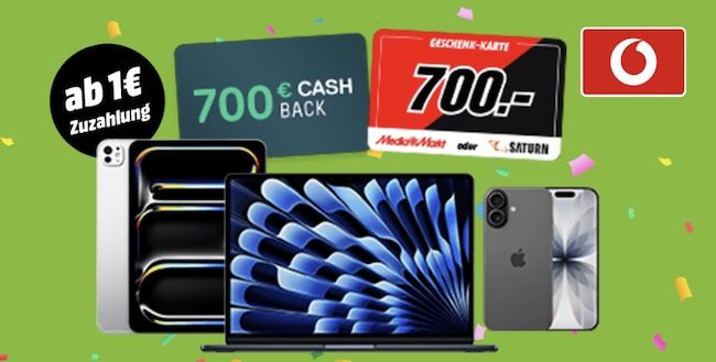 🔥 Apple MacBook Air / iPhone 17 / iPad Pro nur 1€ + Vodafone GigaZuhause 1000 Kabel Plus 64,99€ mtl. 🔥 Apple MacBook Air / iPhone 17 / iPad Pro nur 1€ + Vodafone GigaZuhause 1000 Kabel Plus 64,99€ mtl.