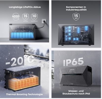 🔋 Anker SOLIX Solarbank 3 E2700 Pro Solarstromspeicher, 2.688 Wh für 743€ (statt 839€)