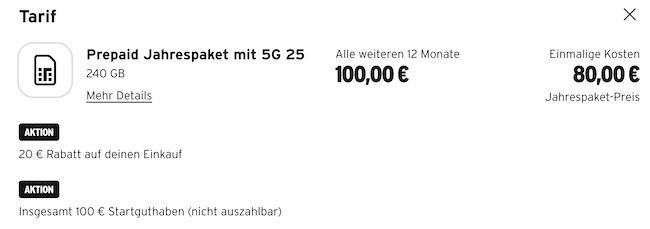 📲 congstar Bestandskunden: Prepaid Jahrespaket mit 240GB für einmalig 80€ (statt 100€)