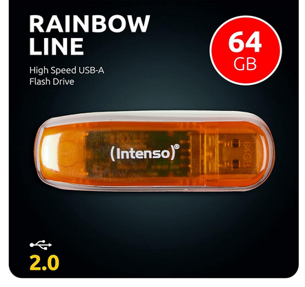 💢 Intenso Rainbow Line 64GB USB Stick orange für 4,99€ (statt 9€) 💢 Intenso Rainbow Line 64GB USB Stick orange für 4,99€ (statt 9€)