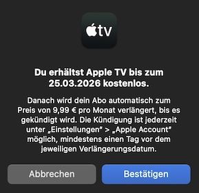 🍏 1 Monat Apple TV+ gratis   auch Bestandskunden?
