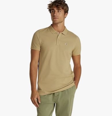 👕 Tommy Jeans Slim Fit Poloshirt mit Flag-Patch ab 40€ (statt 53€)