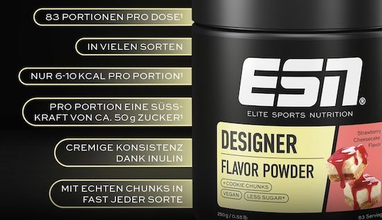 🍰 ESN Designer Flavor Powder Strawberry Cheesecake, 250 g ab 10,77€ (statt 23€) 🍰 ESN Designer Flavor Powder Strawberry Cheesecake, 250 g ab 10,77€ (statt 23€)