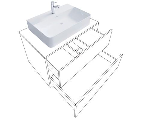 🚰 VCM Waschtischkombi Lendas 80 cm, 2 teilig für 215,24€ (statt 279€)