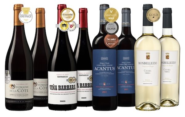 🍷 8er Wein Paket mit preisgekrönten Weinen für 39,94€ (statt 70€)