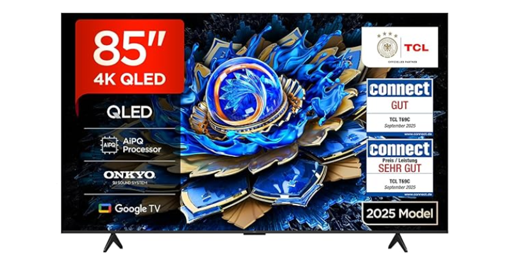 TCL T69C - 85 Zoll QLED UHD smart TV 60Hz für nur 799€ (statt 1.092€) TCL T69C 85 Zoll QLED UHD smart TV 60Hz für nur 799€ (statt 1.092€)