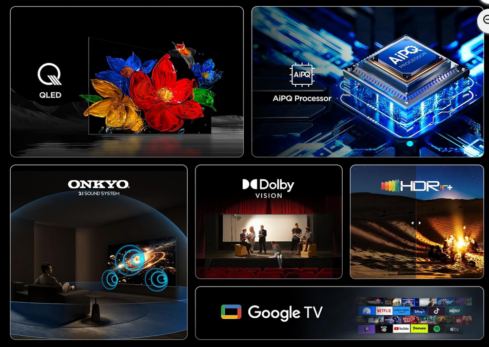 TCL T69C   85 Zoll QLED UHD smart TV 60Hz für nur 799€ (statt 1.092€)