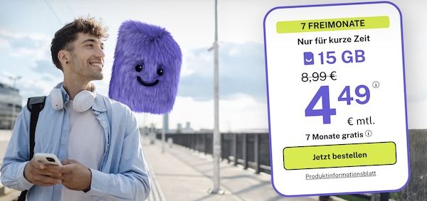 📶 bigSIM 1&1 Allnet Flat mit 15GB 5G für nur 4,49€ mtl. + bis 7 Monate geschenkt