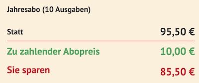 👠 Jahresabo mit 10 Ausgaben Vogue für 10€ (statt 96€)