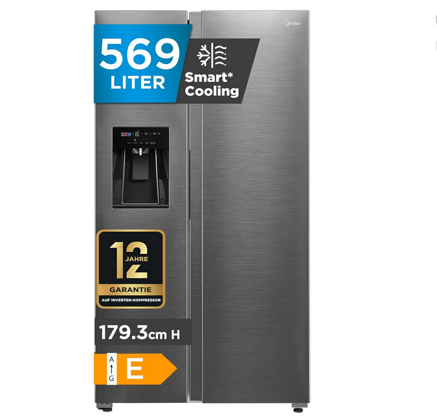 Midea MDRS761 Side-by-Side Kühl-Gefrierkombination 569l für 769,98€ (statt 999€)