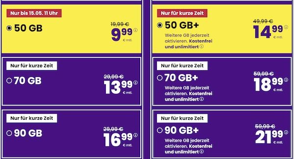 📲 sim24 Allnet-Flat mit 50GB 5G für 9,99€ mtl. + monatlich kündbar! 📲 sim24 Allnet Flat mit 50GB 5G für 9,99€ mtl. + monatlich kündbar!