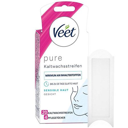 🪒 20er Pack Veet Pure Kaltwachsstreifen für das Gesicht ab 3,41€ (statt 5€)