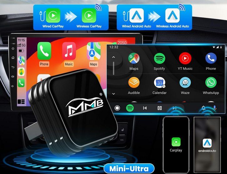🚗 MMB CP Ultra kabelloser CarPlay & Android Auto Adapter mit Wifi6 für 29,99€ (statt 60€)