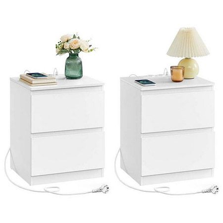 🛏️ 2er Set Vasagle Nachttisch mit Steckdosen & Schubladen für 54,99€ (statt 73€)