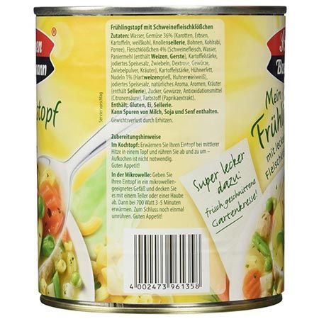 🍲 4x Sonnen Bassermann Frühlingstopf mit Fleischklößchen, 800g ab 11,36€ (statt 14€)