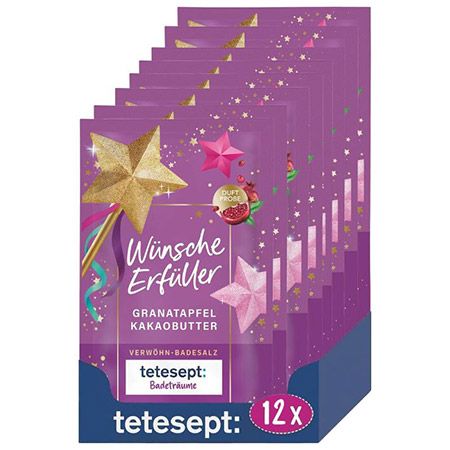 🛀🏻 12er Pack tetesept Badeträume Verwöhn Badesalz Wünscheerfüller ab 8,55€ (statt 12€)