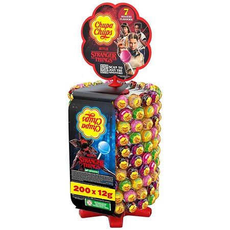🍭 200x Chupa Chups Stranger Things Lutscher, 2,4kg ab 25,41€ (statt 35€)