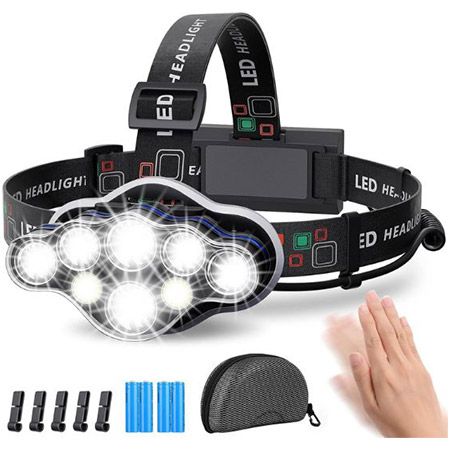 💡 Mliaimce LED Stirnlampe mit 8 LEDs & Modi für 10,79€ (statt 25€)