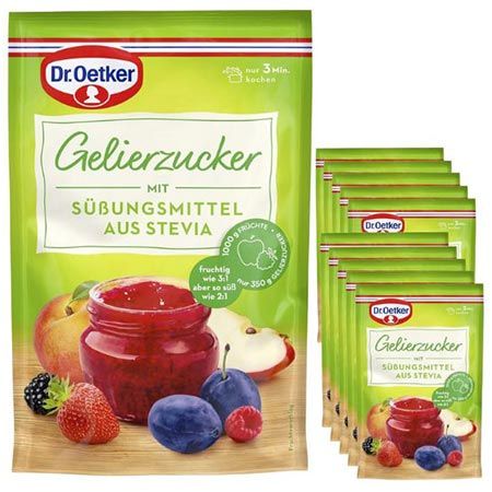 🍓 10er Pack Dr. Oetker Gelierzucker mit Stevia, 350g für 19,46€ (statt 28€)