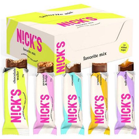🍫 12er Pack NICKS Keto Riegel Favoriten Mix Box ab 12,84€ (statt 19€)